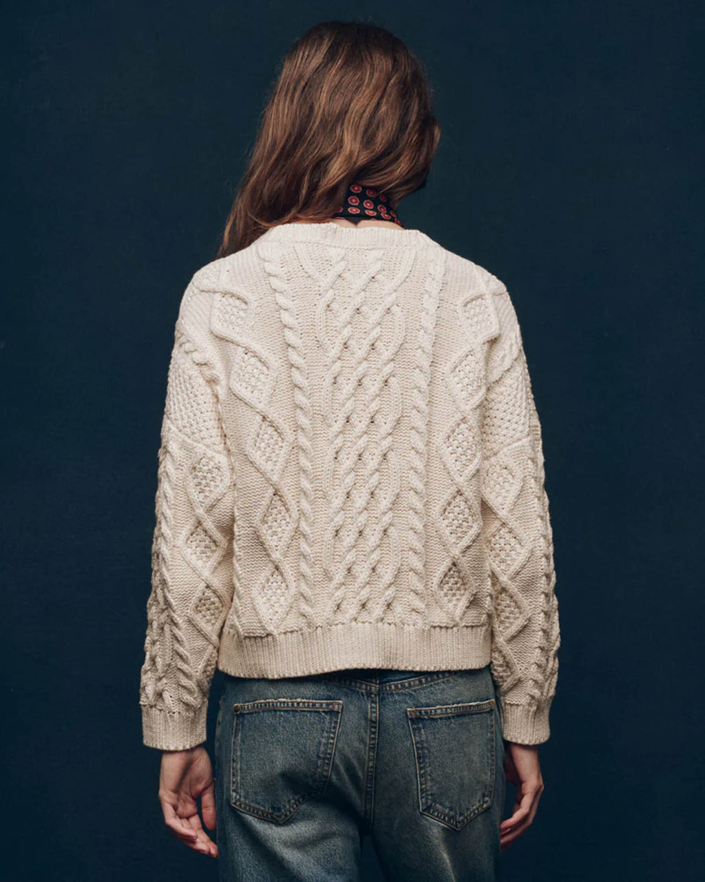 The Classic Cable Pullover in Cream