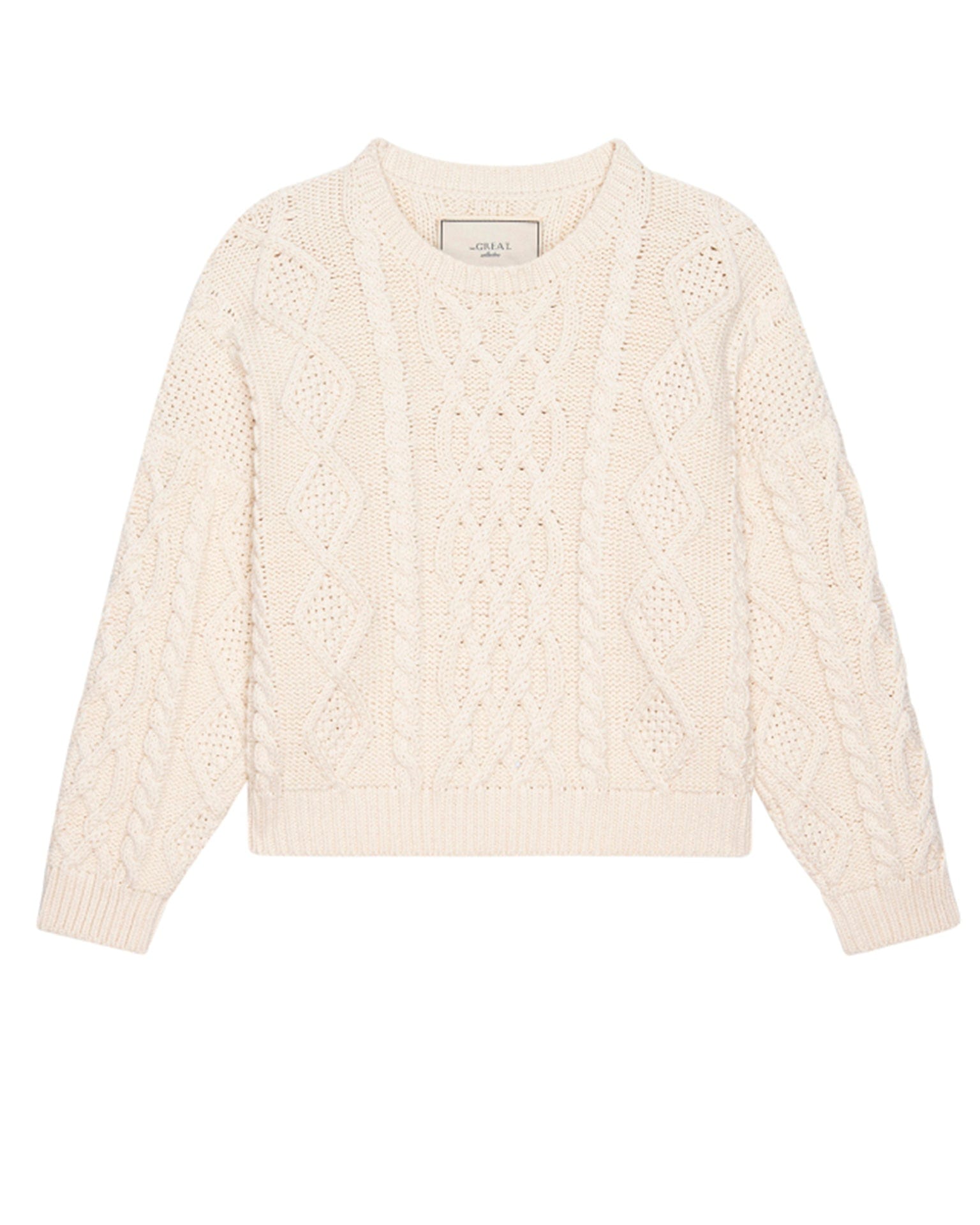 The Classic Cable Pullover in Cream