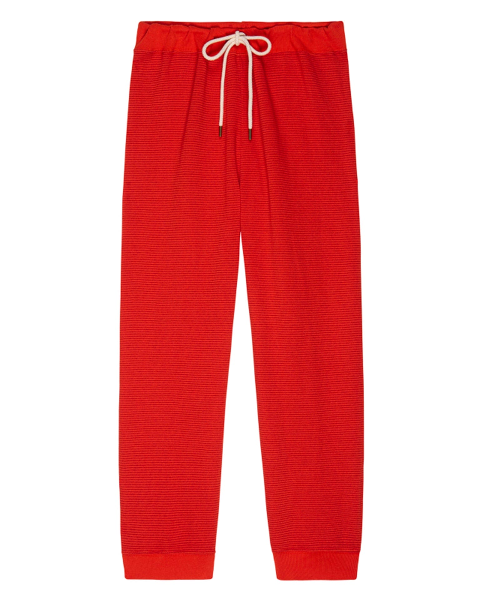 The Lantern Pant in Hot Red Overdyed Stripe