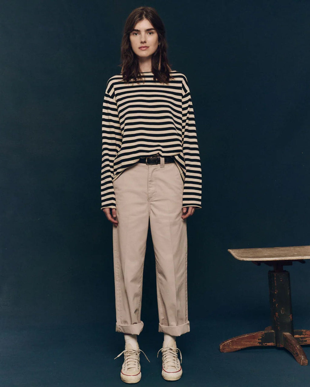 The Sailor Sweater in Black Stripe