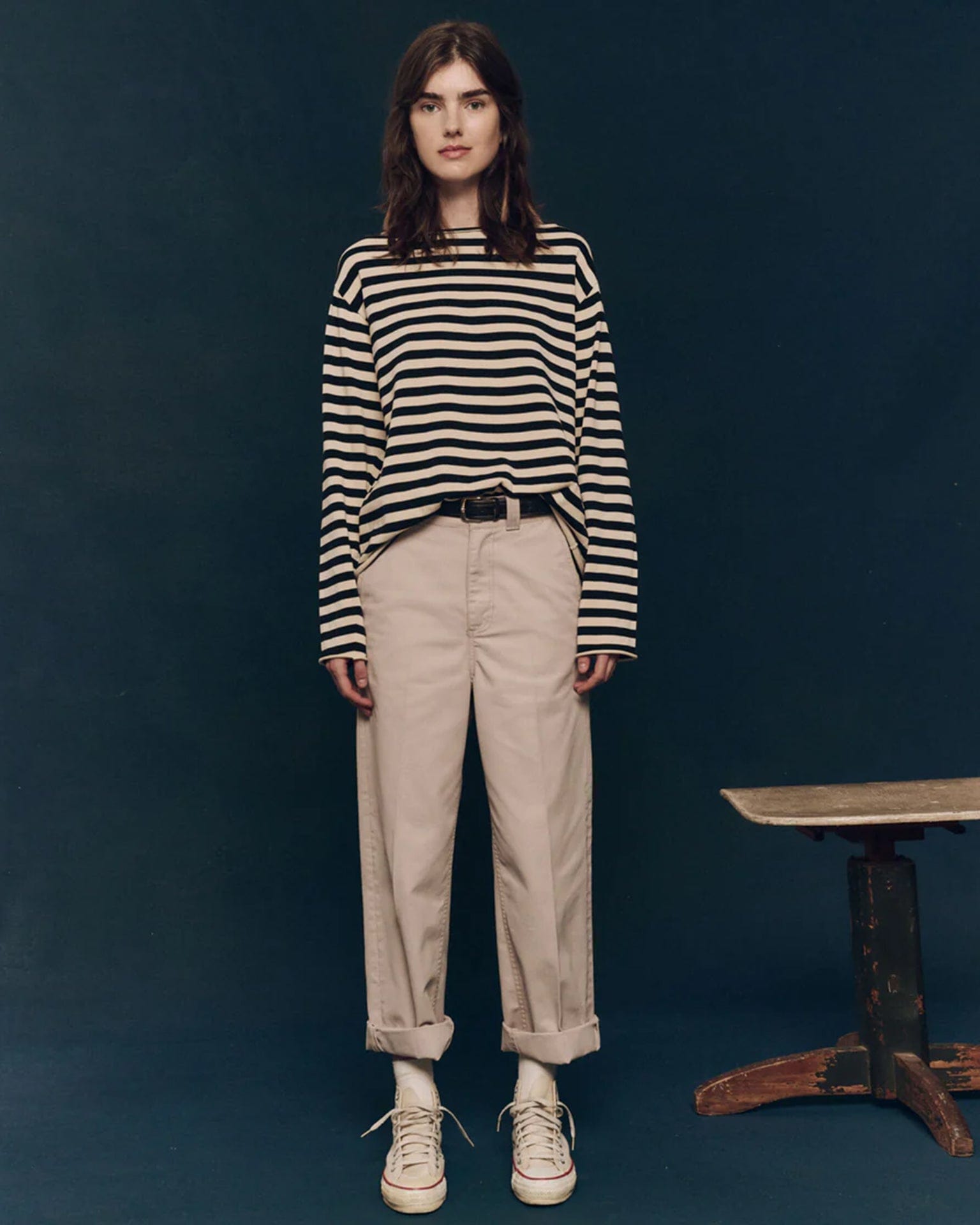 The Sailor Sweater in Black Stripe