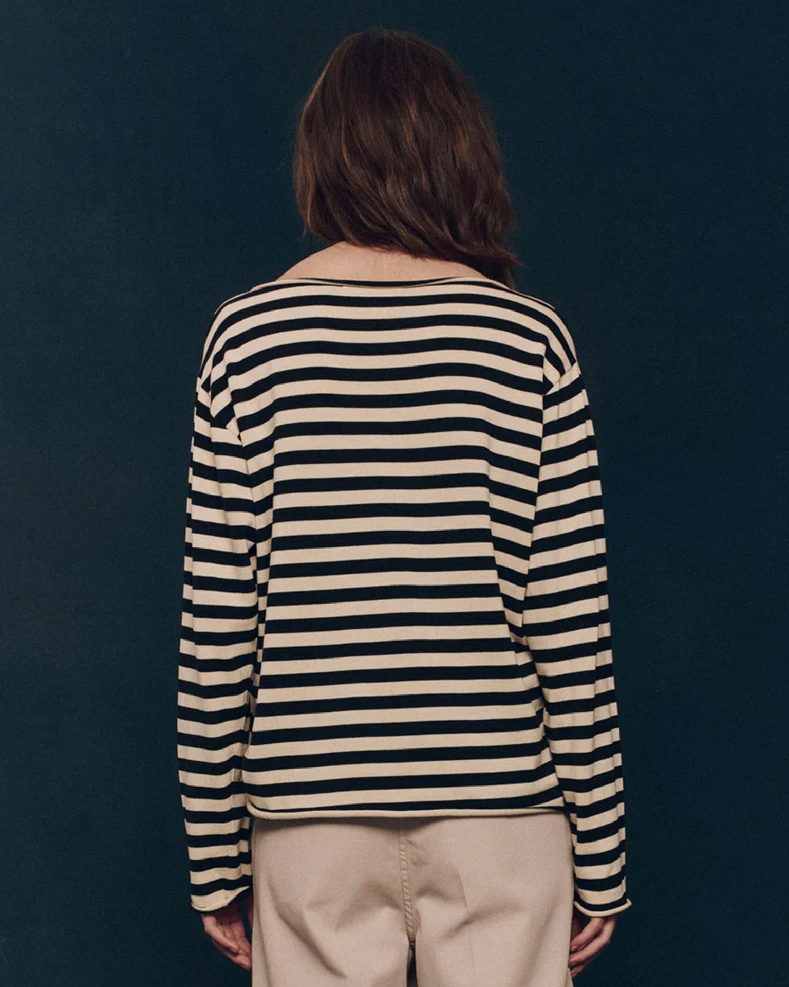 The Sailor Sweater in Black Stripe