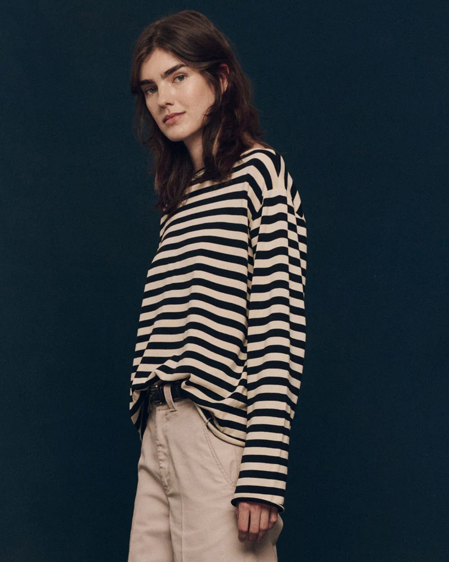 The Sailor Sweater in Black Stripe