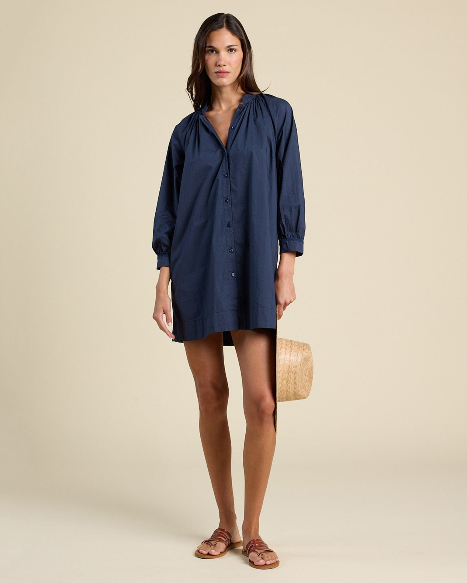 Angeline Dress in Navy
