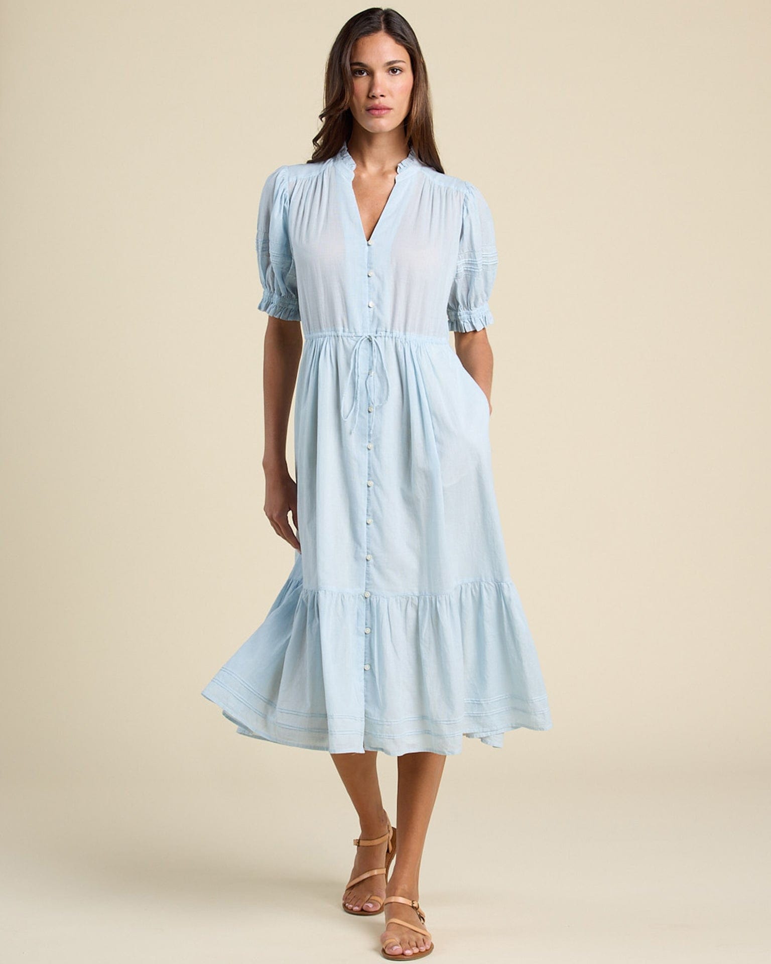 Berenice Dress in Cloud Houndstooth