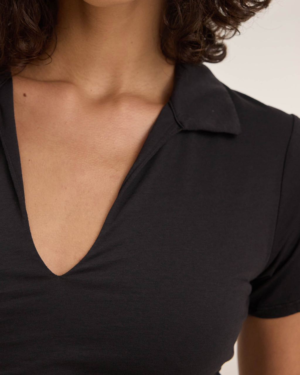 Andee S/S Collared Dress in Black