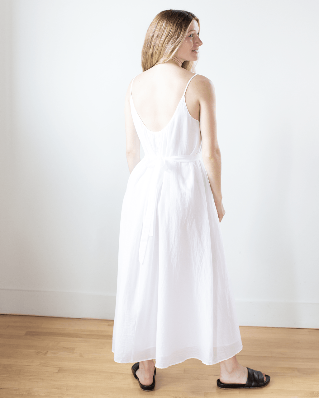 Avery Long Cami Dress in White