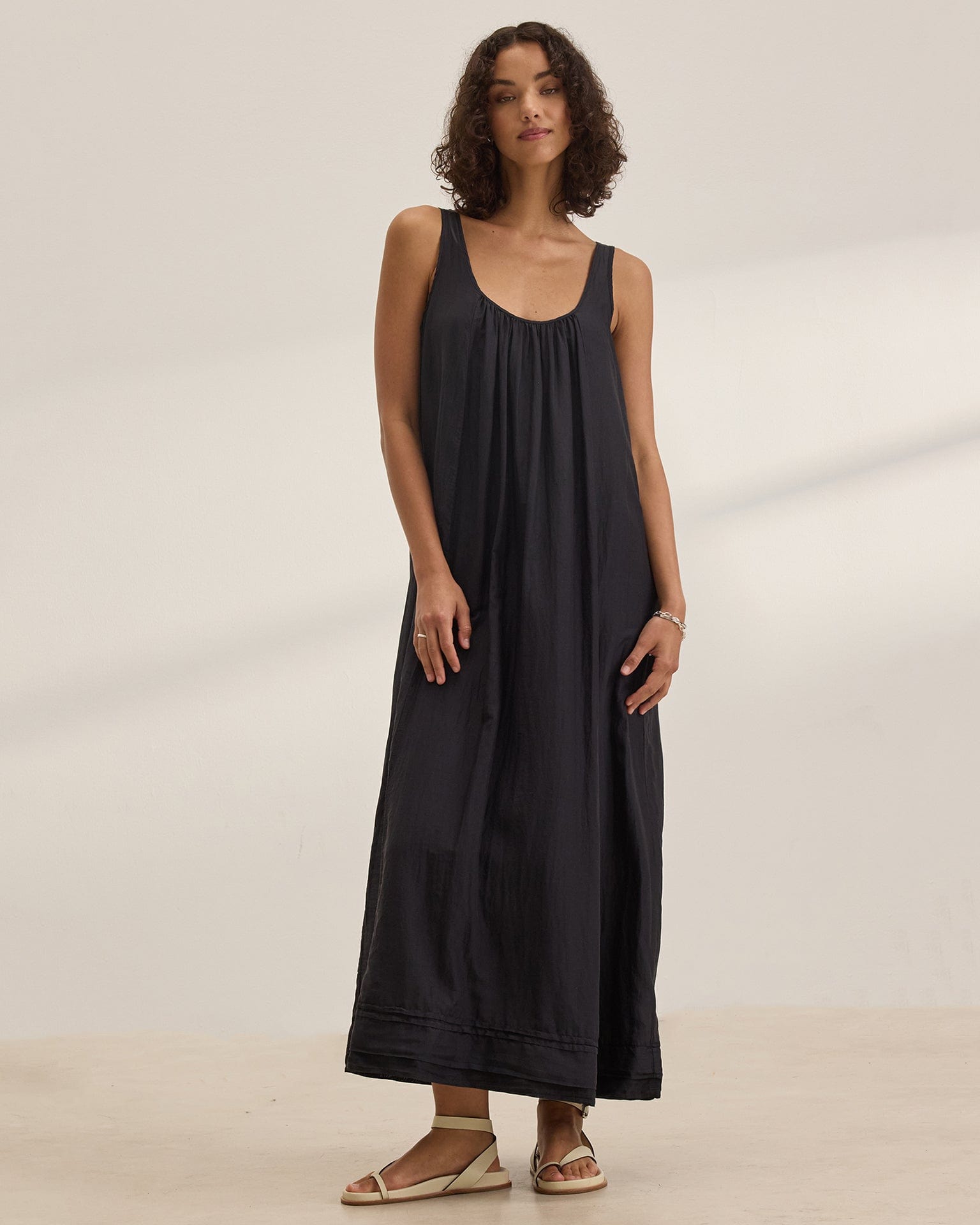 Bayou Tank Maxi Dress in Black