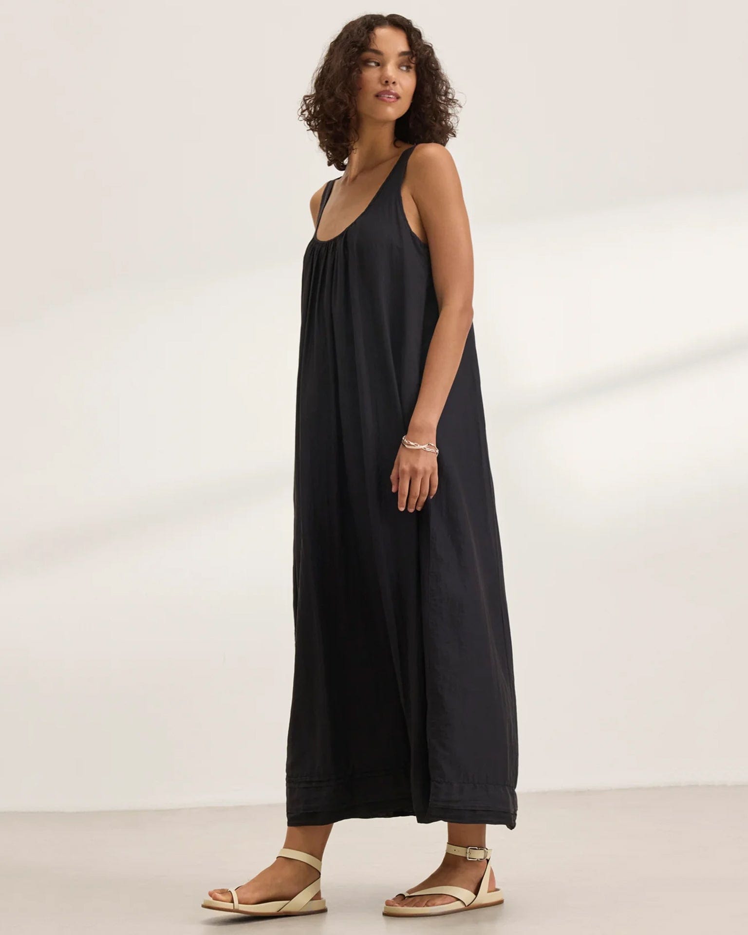 Bayou Tank Maxi Dress in Black