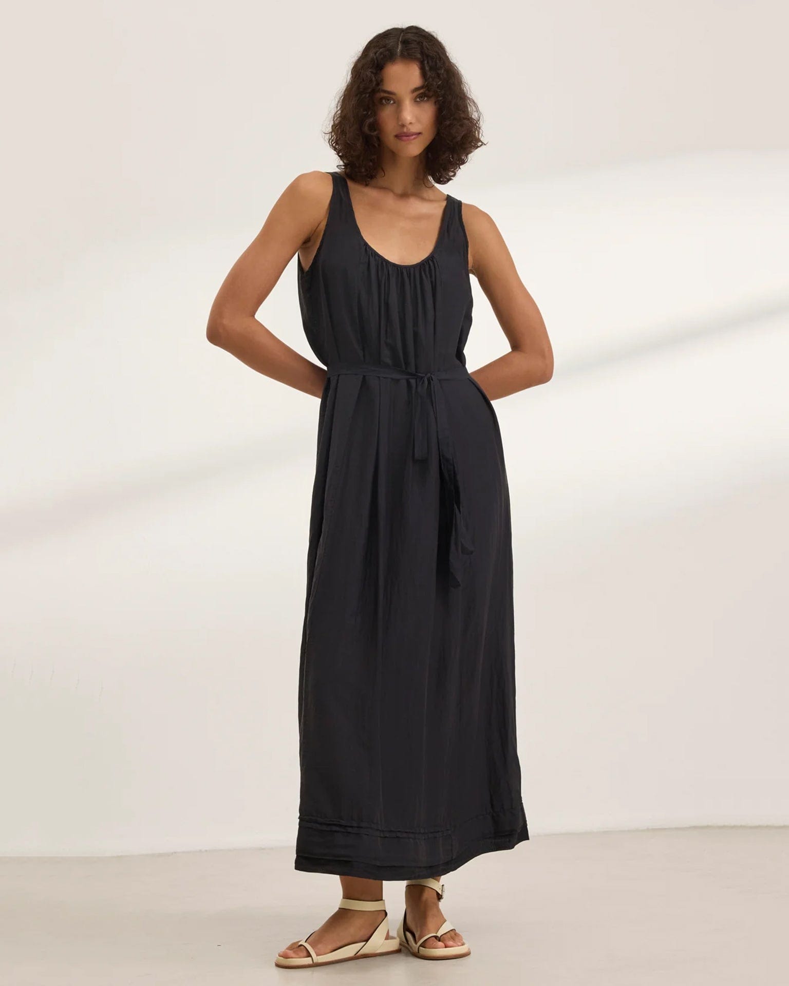 Bayou Tank Maxi Dress in Black
