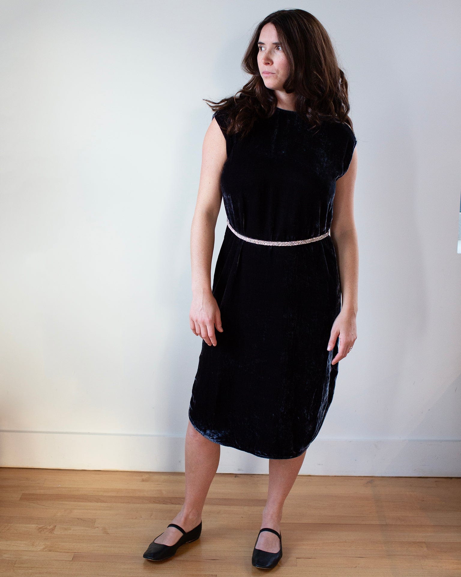 Harper S/S Dress in Navy
