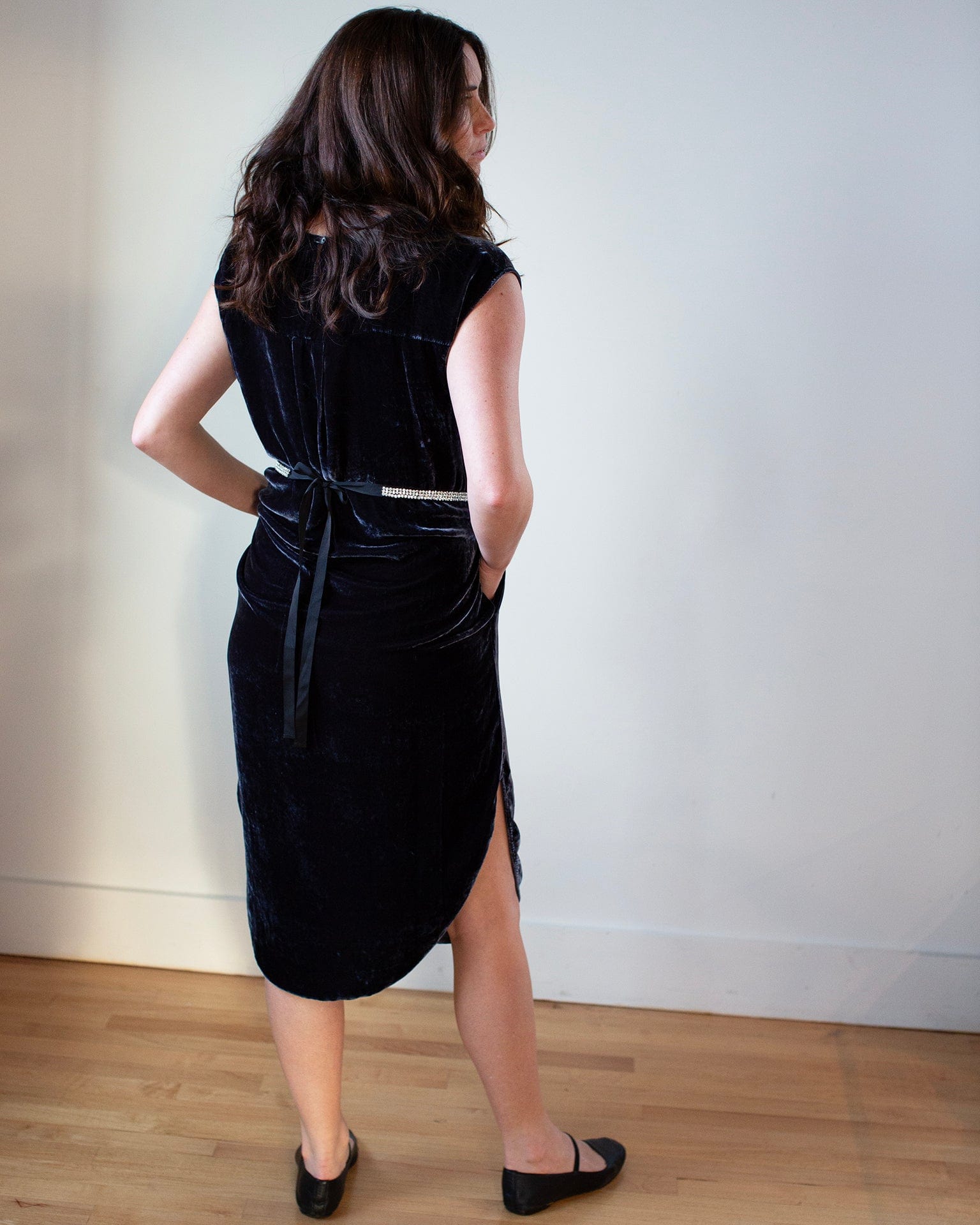 Harper S/S Dress in Navy