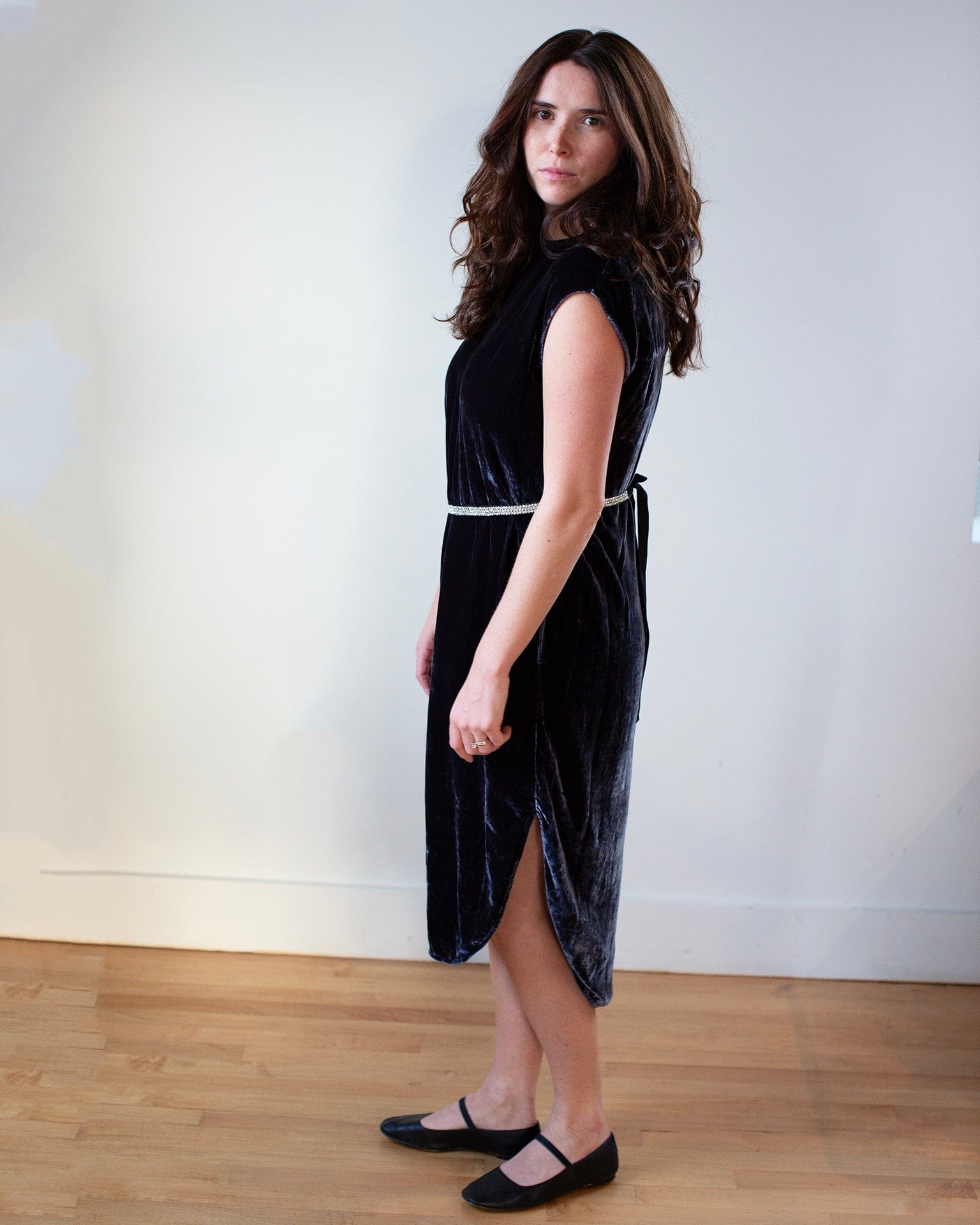 Harper S/S Dress in Navy