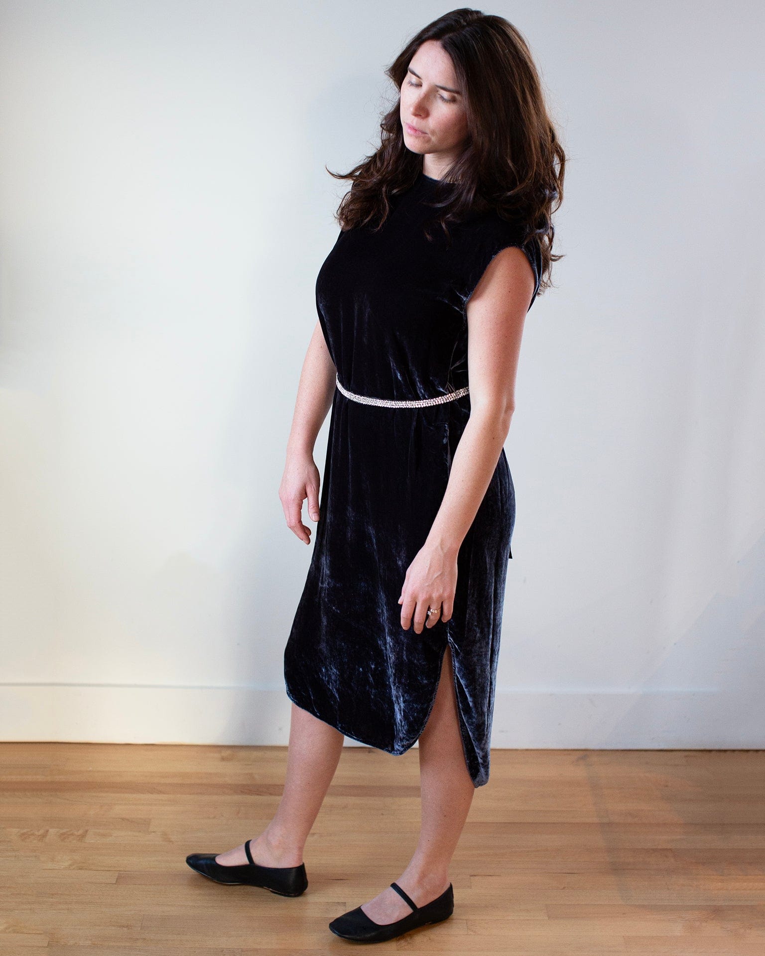 Harper S/S Dress in Navy