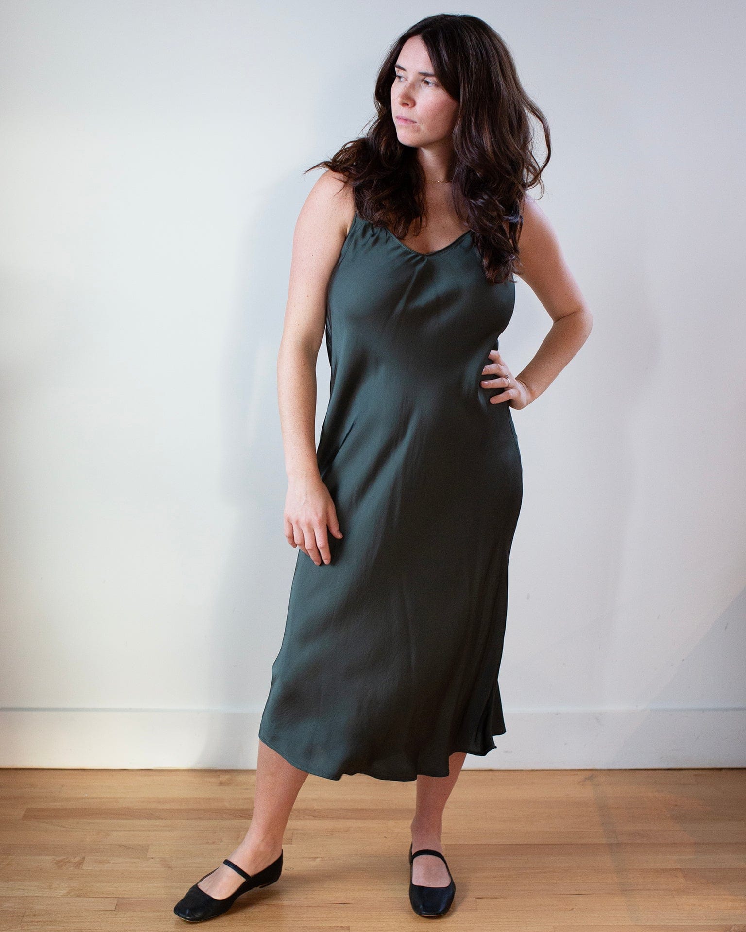 Poppy Slip Dress in Marsh
