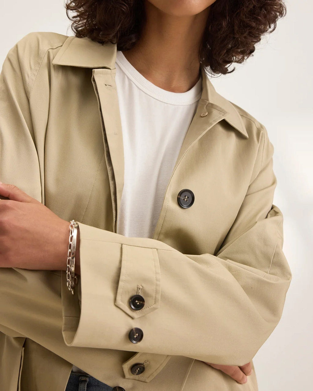 Raheal Trench Coat in Khaki
