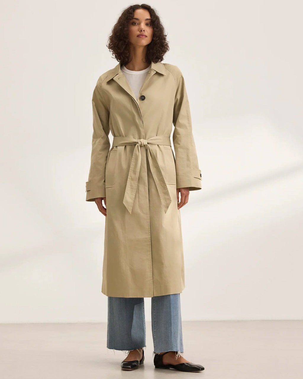 Raheal Trench Coat in Khaki