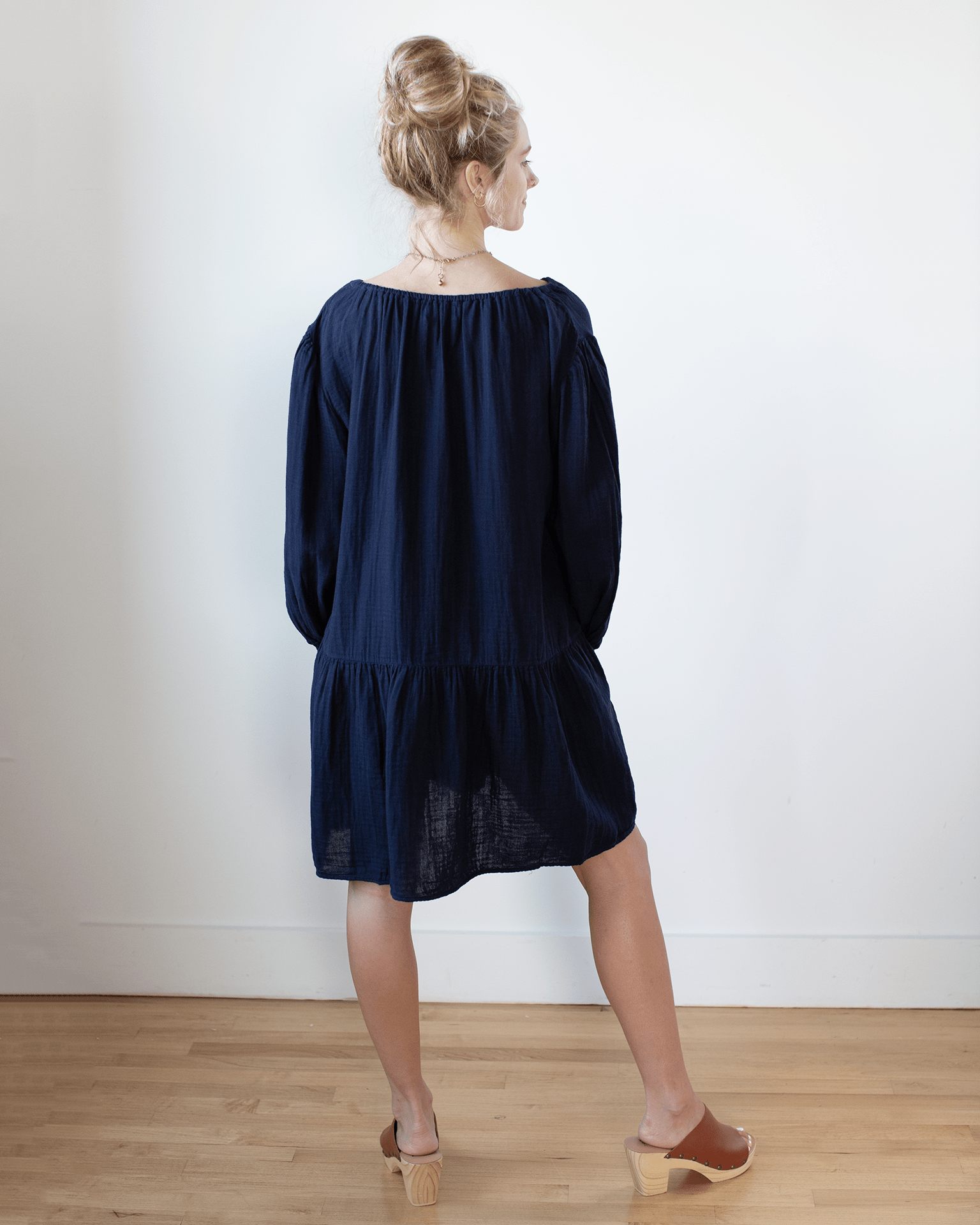 Viviana L/S Dress in Navy