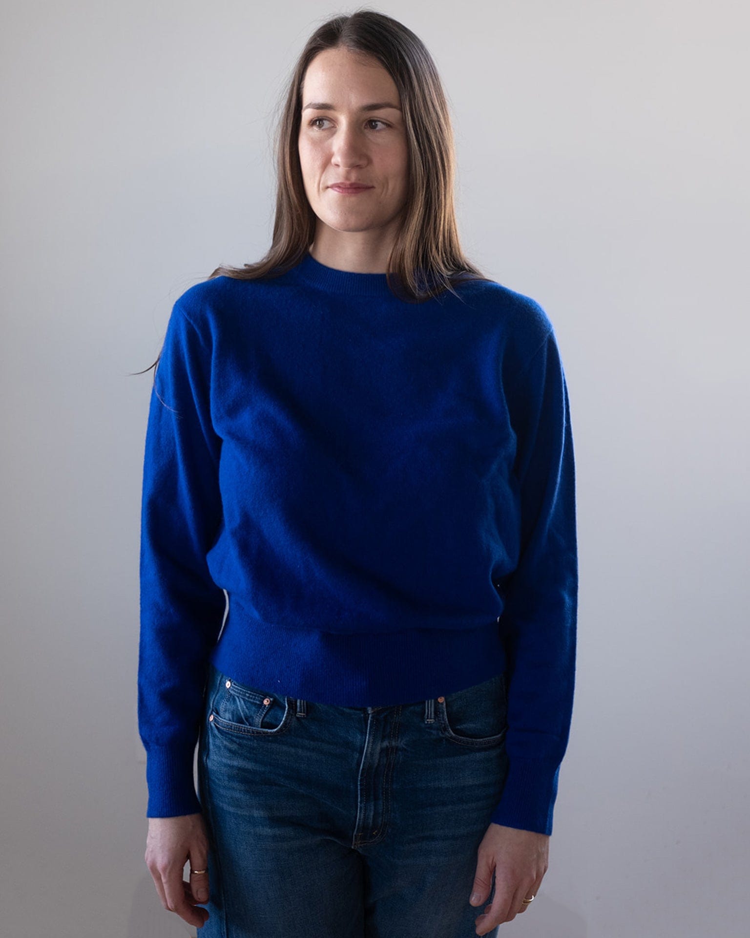 Cashmere Crew in Frontier Blue