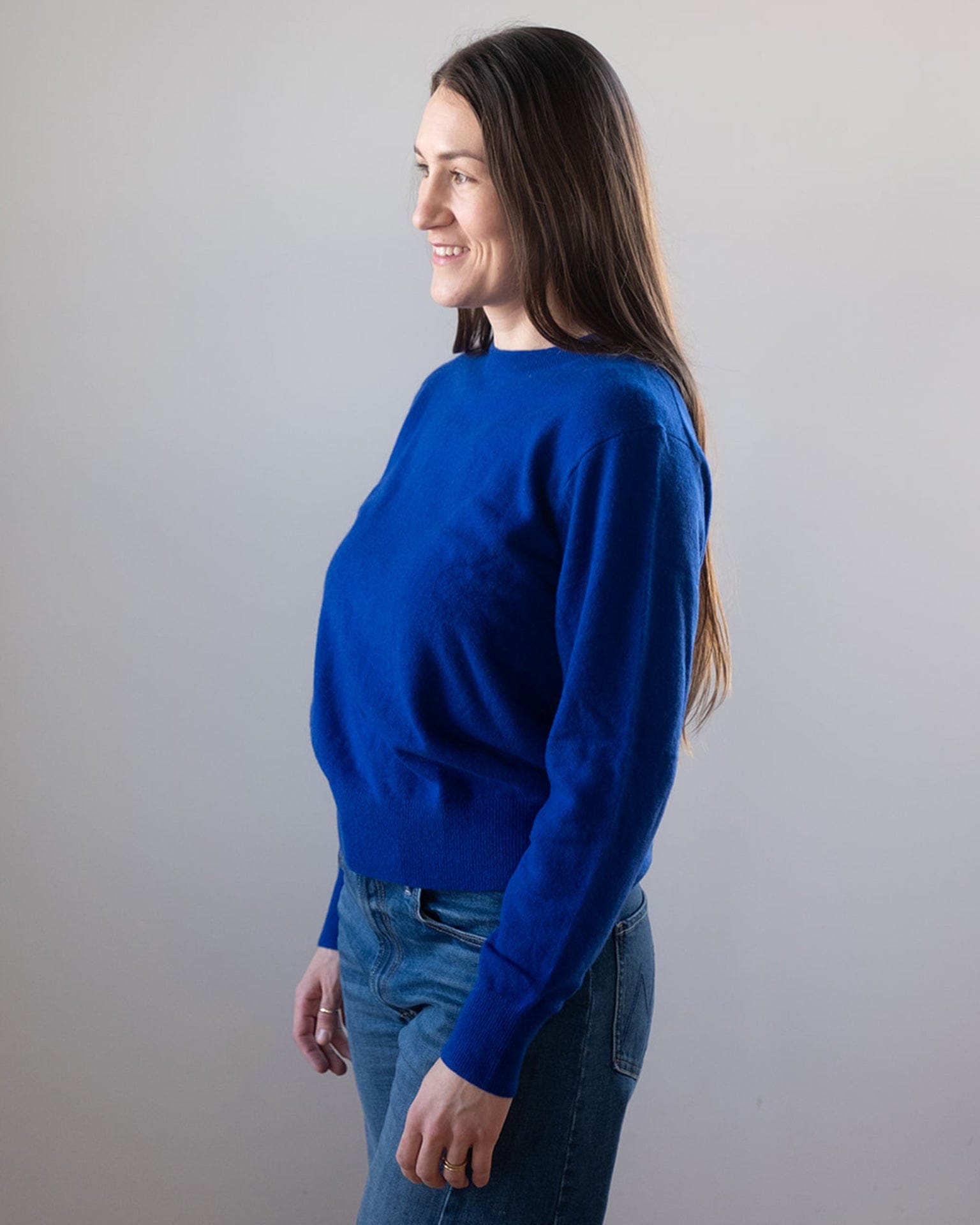 Cashmere Crew in Frontier Blue