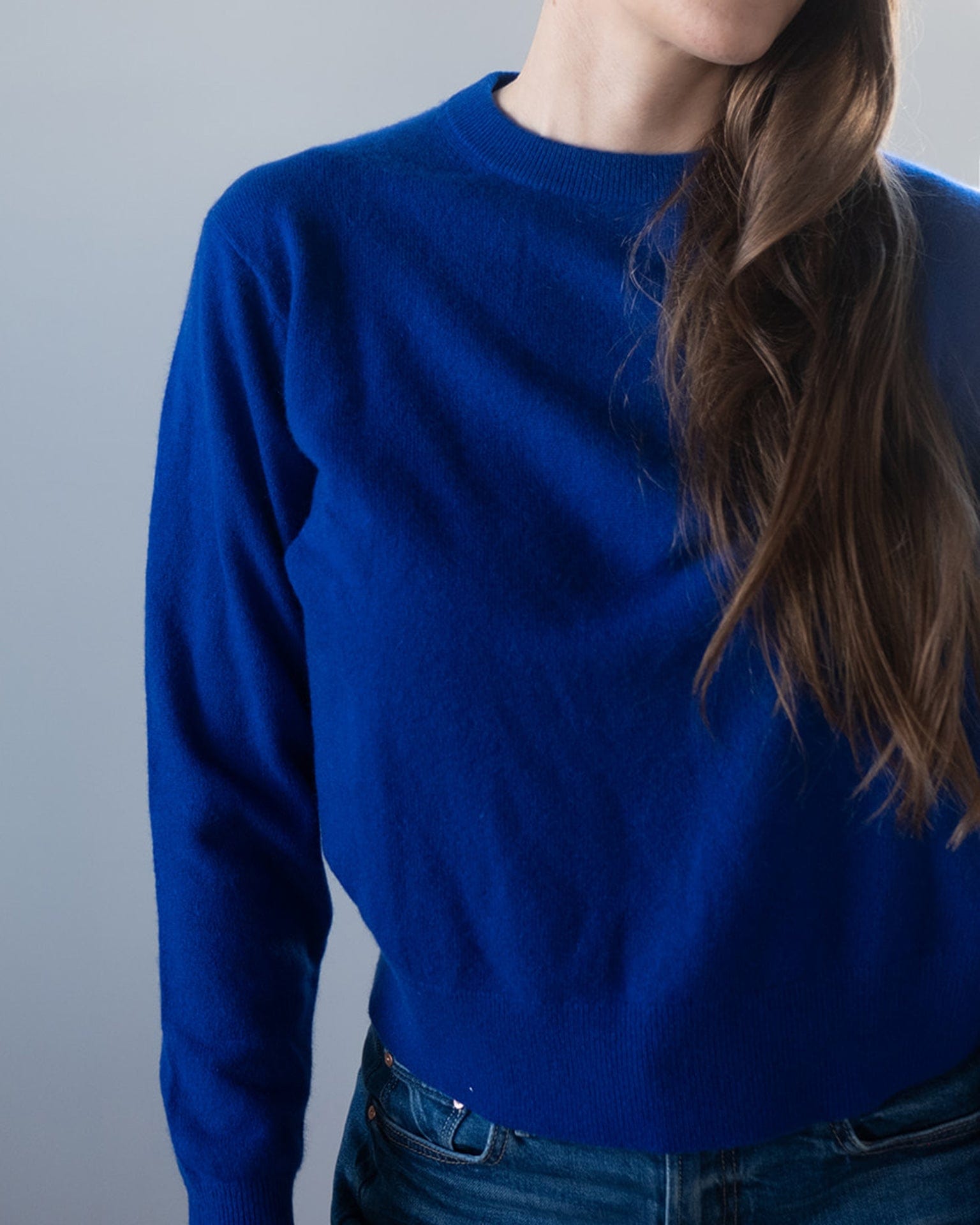 Cashmere Crew in Frontier Blue