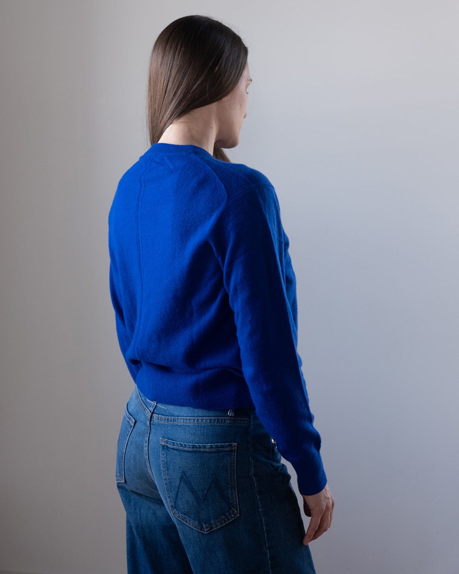 Cashmere Crew in Frontier Blue
