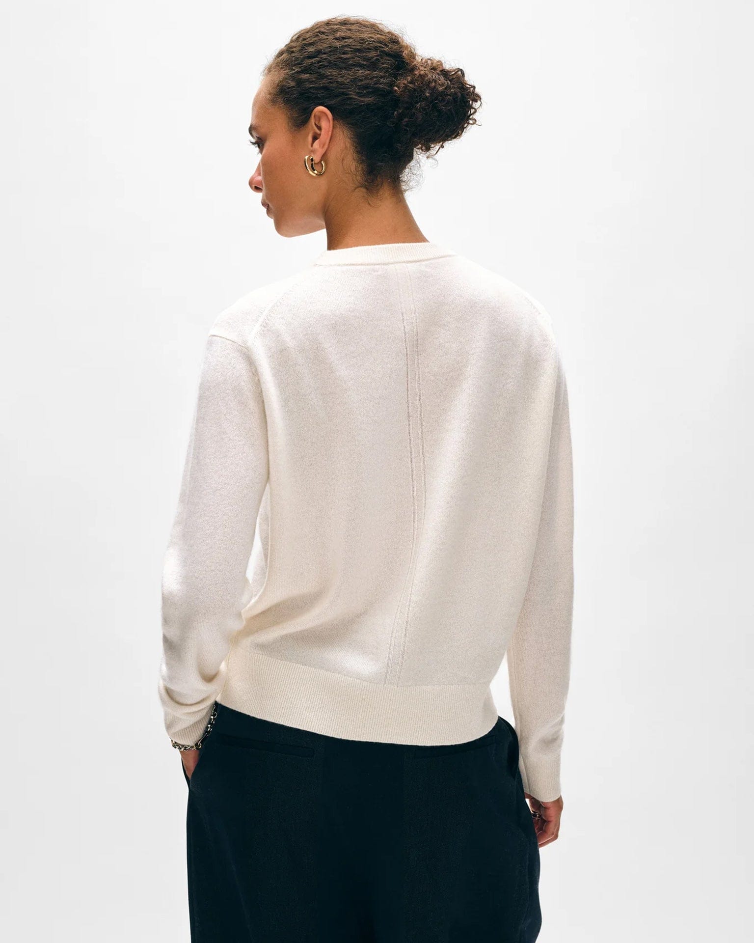 Cashmere Crew in Soft White