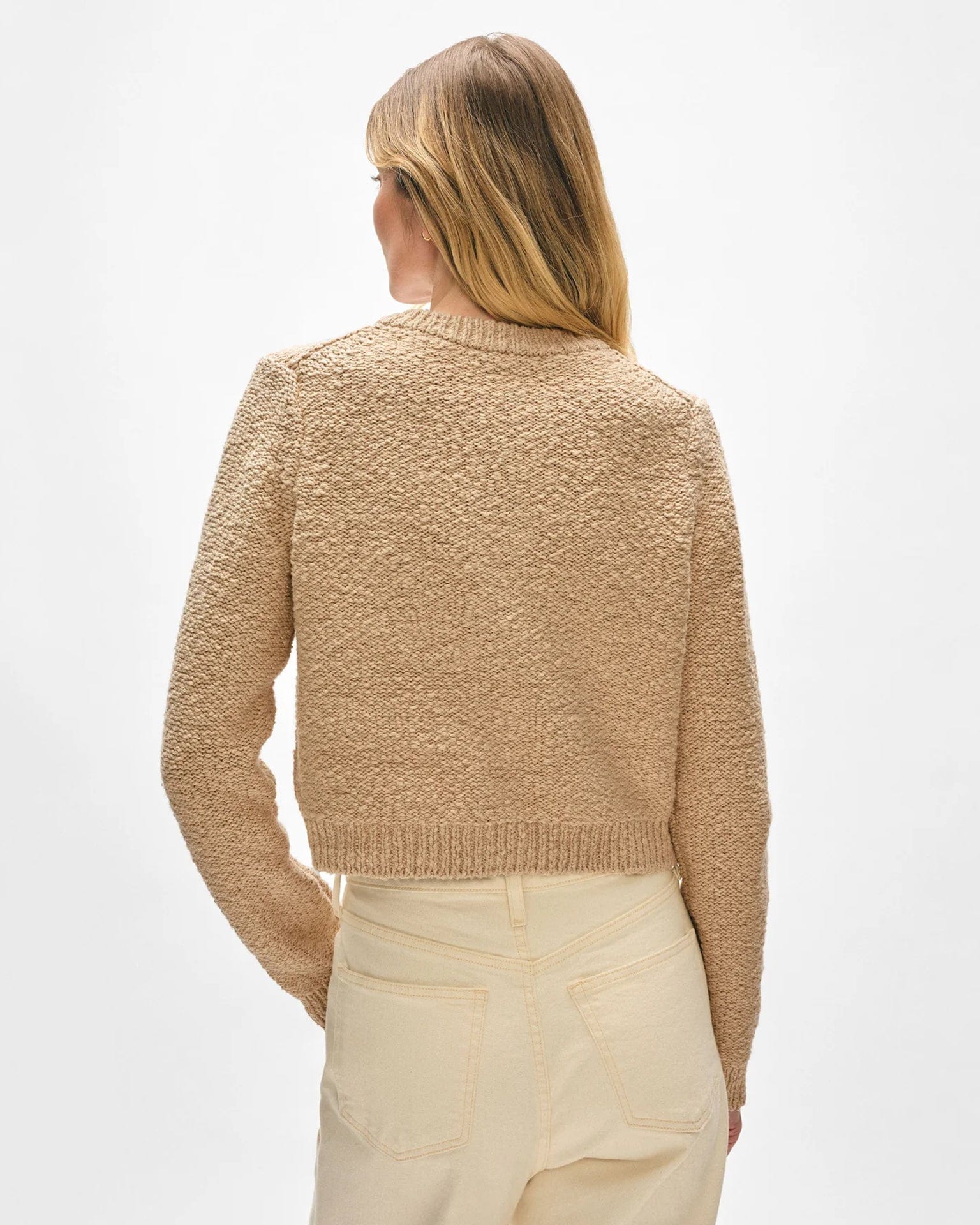 Cotton Slub Pocket Cardigan in Sable