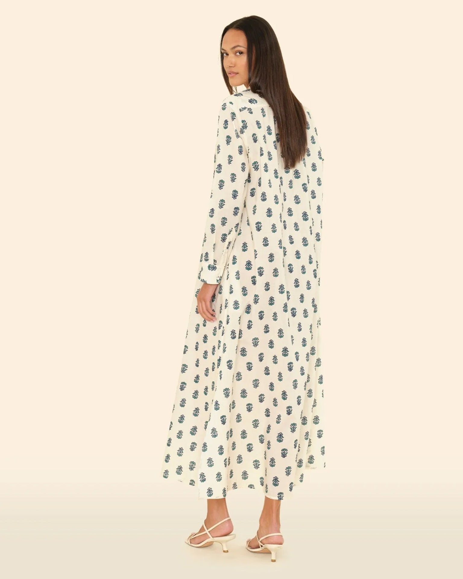 Boden Dress in Clover Stamp