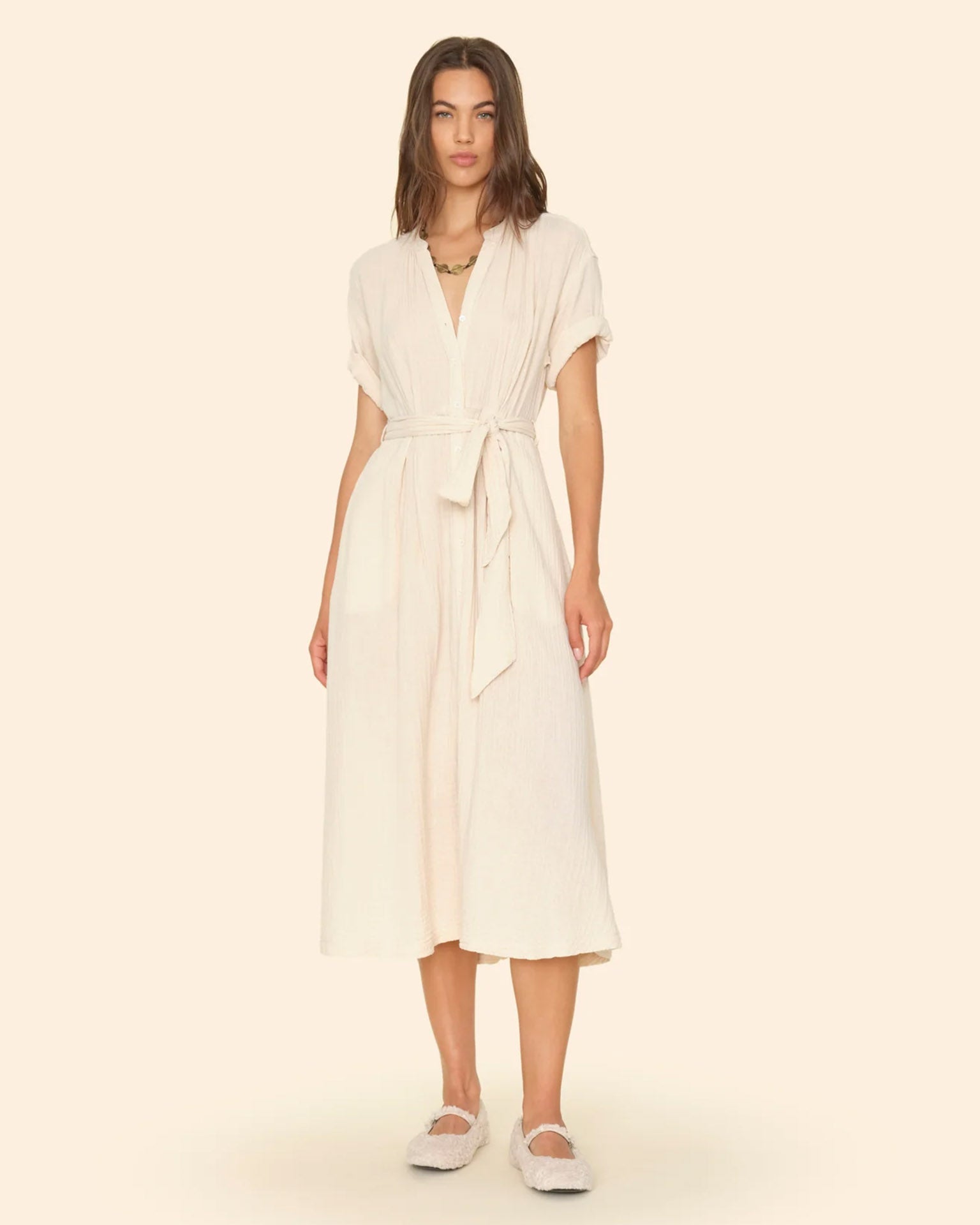 Cate Dress in Oysterette