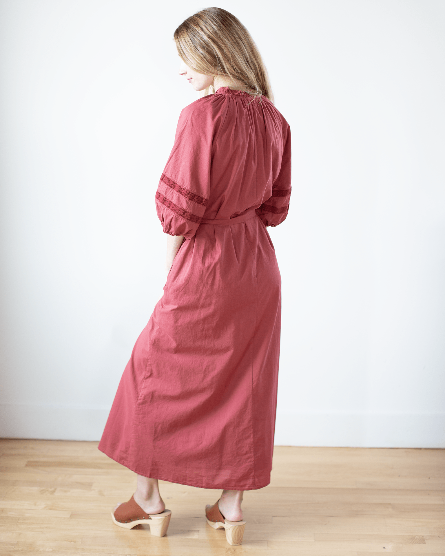 Prue Dress in Brick Red